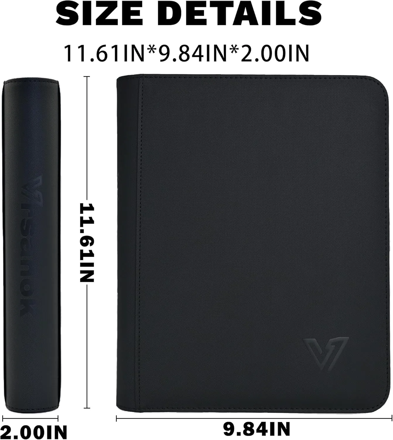 Toploaders Binder,Holds 128 Top Loaders,4 Pocket Top Loader Binder for 3" x 4"Rigid Cards,Double Sided Card Binder Abulm in 3"x4"Toploaders for Trading Cards