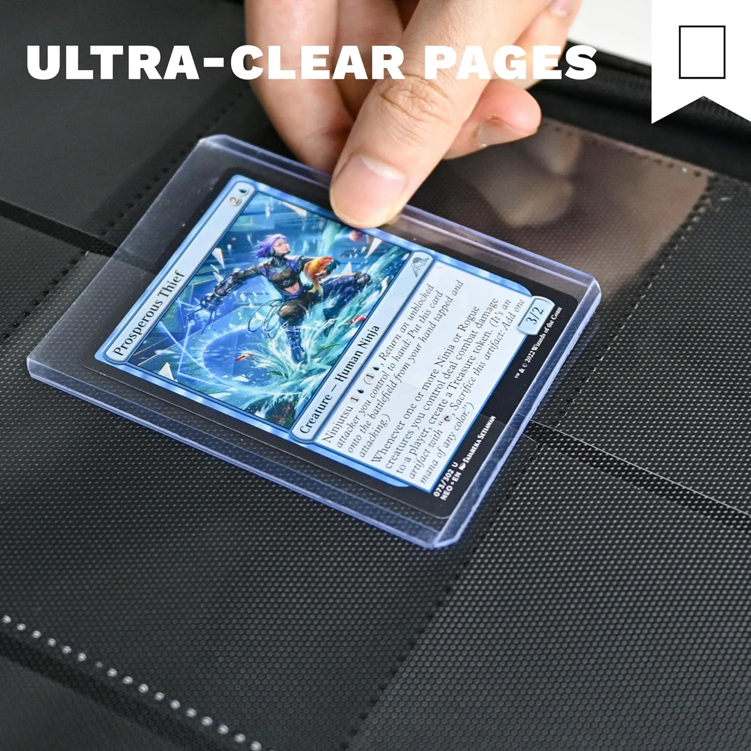 Toploaders Binder,Holds 324 Top Loaders,9 Pocket Top Loader Binder for 3" x 4"Rigid Cards,Double Sided Card Binder Abulm in 3"x4"Toploaders for Trading Cards
