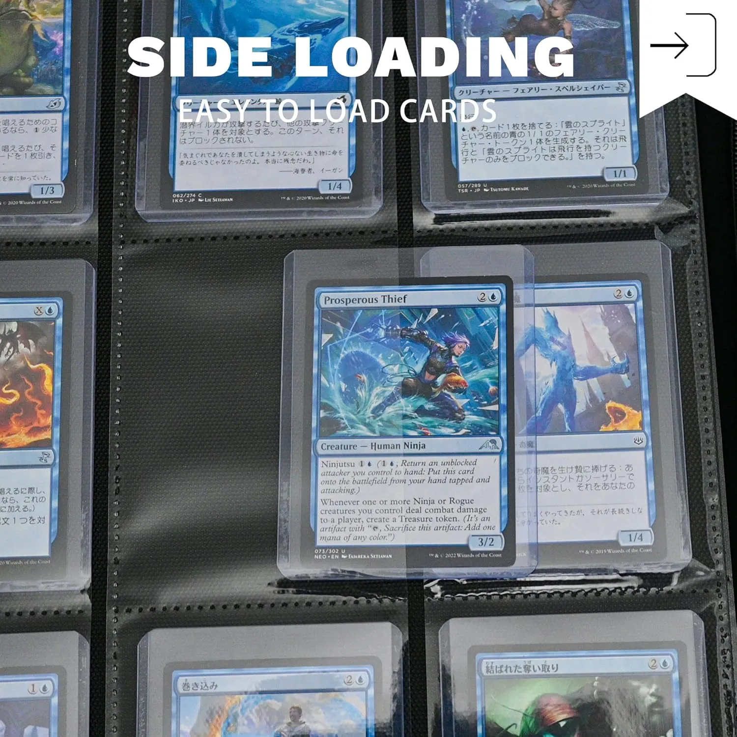 Toploaders Binder,Holds 324 Top Loaders,9 Pocket Top Loader Binder for 3" x 4"Rigid Cards,Double Sided Card Binder Abulm in 3"x4"Toploaders for Trading Cards