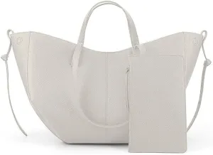 Tote Bag for Women, Faux Leather Tote Bag Fall Shoulder Bag Large Capacity Tote Handbags with Magnetic Closure