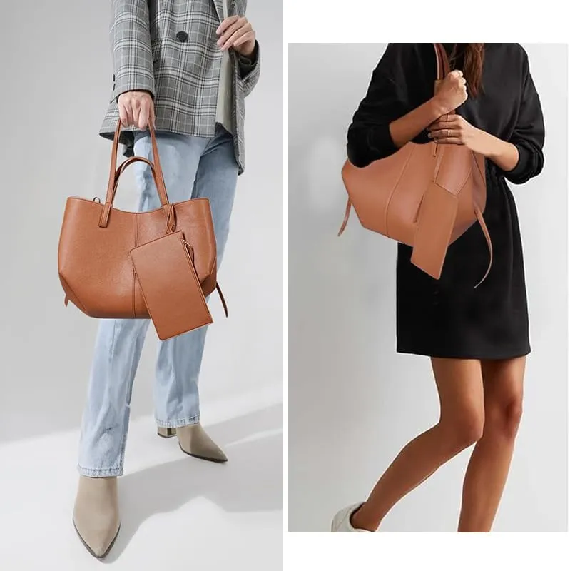 Tote Bag for Women, Faux Leather Tote Bag Fall Shoulder Bag Large Capacity Tote Handbags with Magnetic Closure