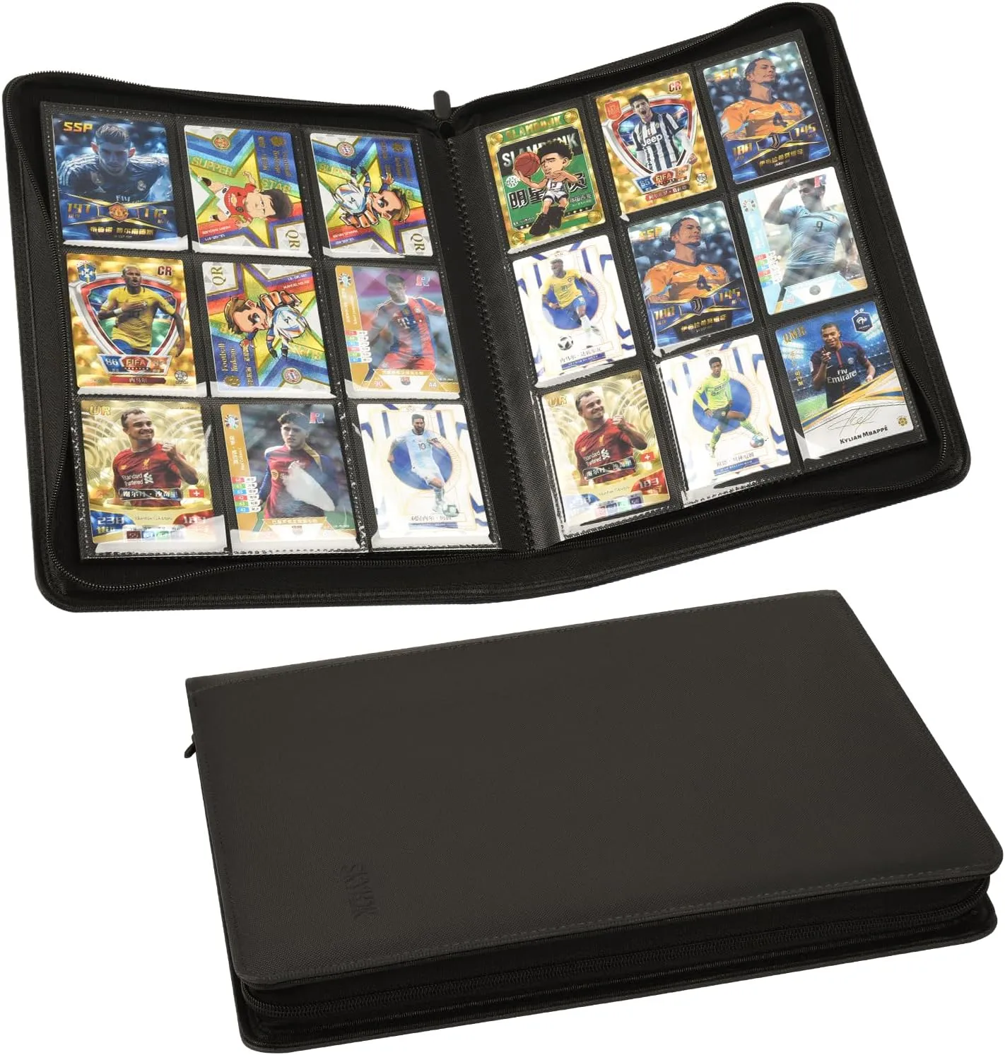Trading Card Binder 360 Pockets, 9 Pockets Card Binder, Side Loading Card Collection Binder, Collectible Card Albums Card Folder for MTG, TCG, Football, NFL, Sports Cards, Game Cards-Black