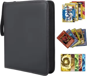 Trading Card Binder 9 Pocket, Holder With 50 Removable Sleeves Fits 900 Cards, Collection Binder for Trading Cards