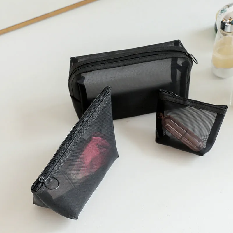 Transparent Mesh Toiletry Bag