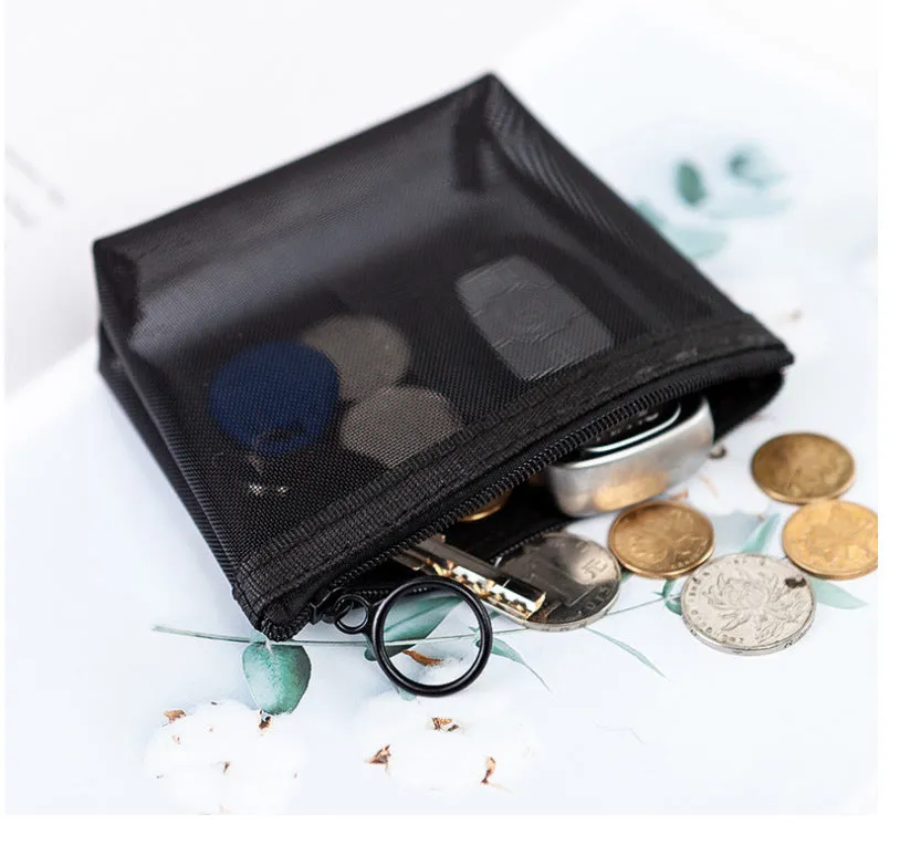 Transparent Mesh Toiletry Bag