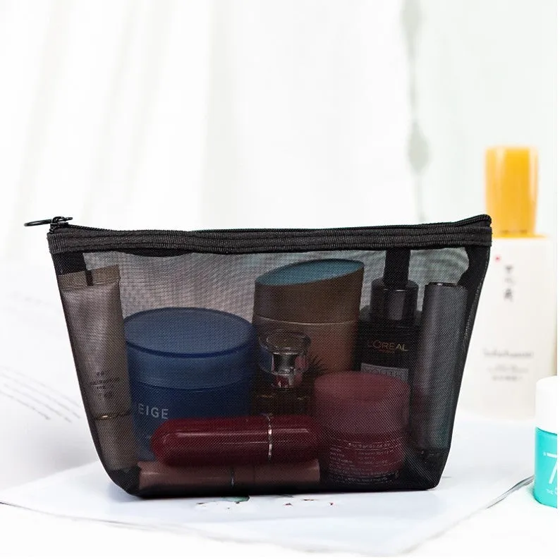 Transparent Mesh Toiletry Bag
