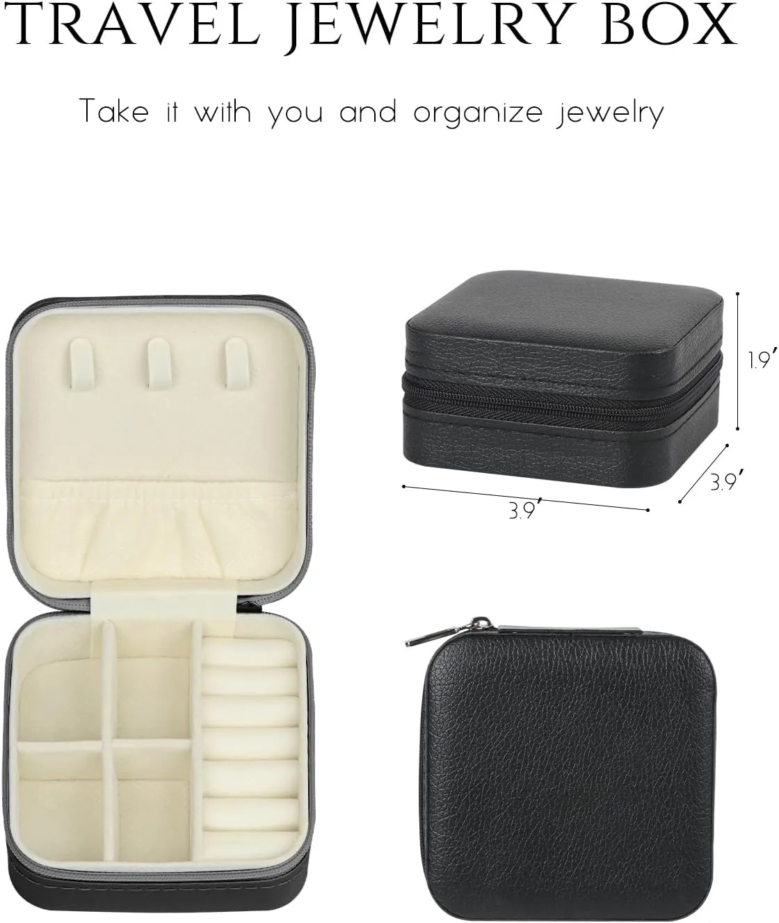 Travel Jewelry Case, Travel Jewelry Box, Mini Jewelry Travel Case, Jewelry Organizer Case, Portable Small Jewelry Organizer Storage Boxes - Best Gift for Women Girls.