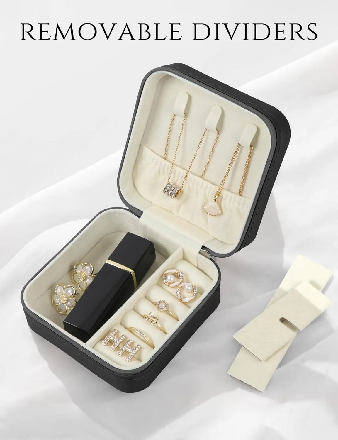 Travel Jewelry Case, Travel Jewelry Box, Mini Jewelry Travel Case, Jewelry Organizer Case, Portable Small Jewelry Organizer Storage Boxes - Best Gift for Women Girls.
