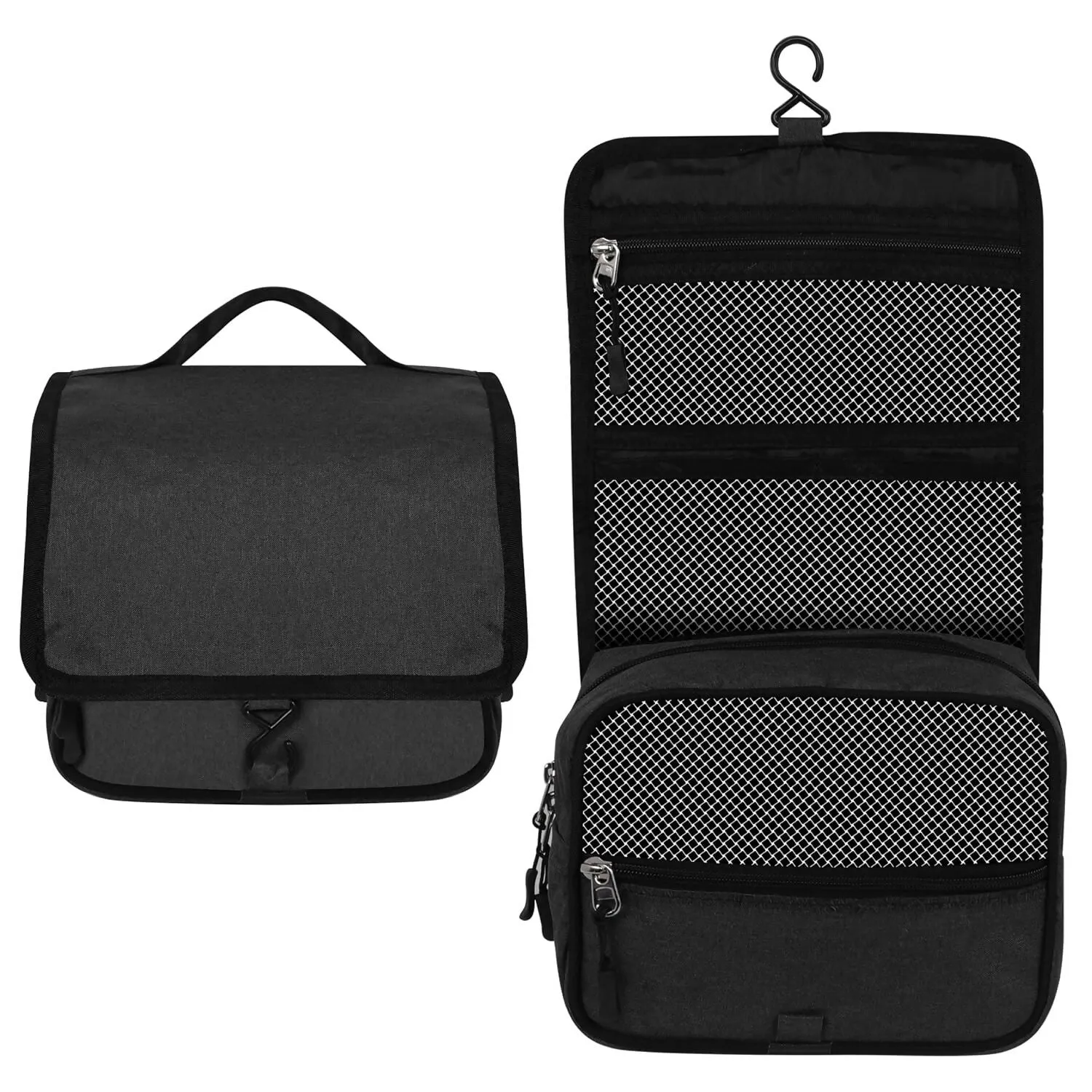 Travel Makeup & Toiletry Organizer Bag (Black)