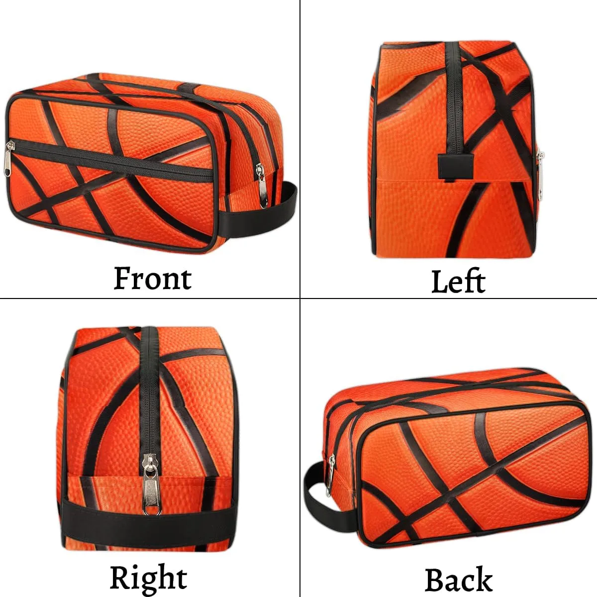 Travel Toiletry Bag for Boys Teens, Basketball Sports Waterproof Hanging Dopp Kit for Men, Shaving Bag with Large Capacity for Travel,Sports Shower