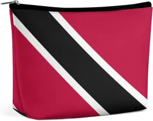Trinidad Tobago Flag Compact Makeup Organizer Travel Cosmetic Bag for Women