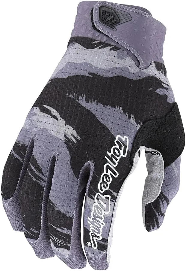 Troy Lee Designs X Oakley Vision Air Glove for Mountain Bike/BMX/Motorcycle/Dirtbike, Breathable, Silicon Grips Youth AIR Glove; Brushed CAMO Black/Gray LG