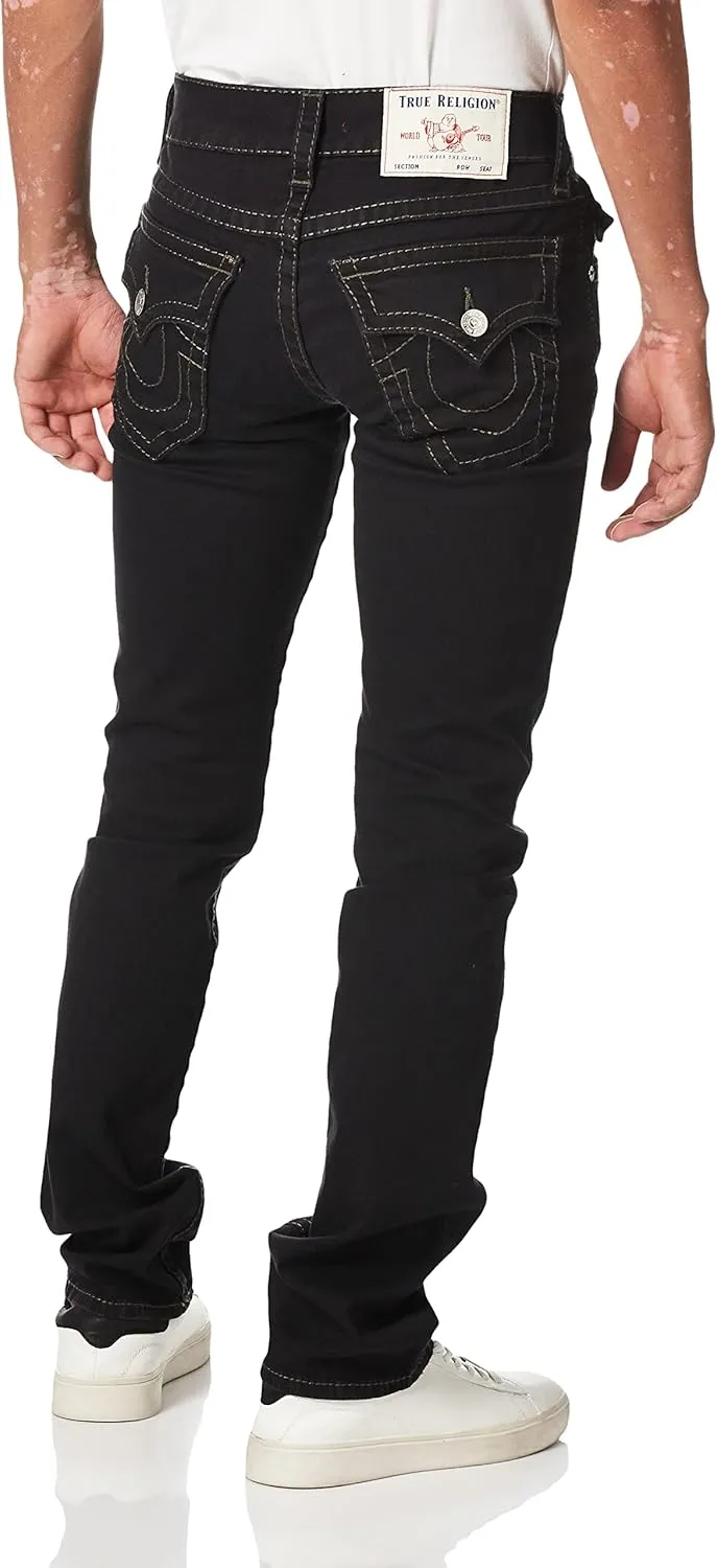 True Religion Men's Ricky Big T Straight Leg Jean with Back Flap Pockets