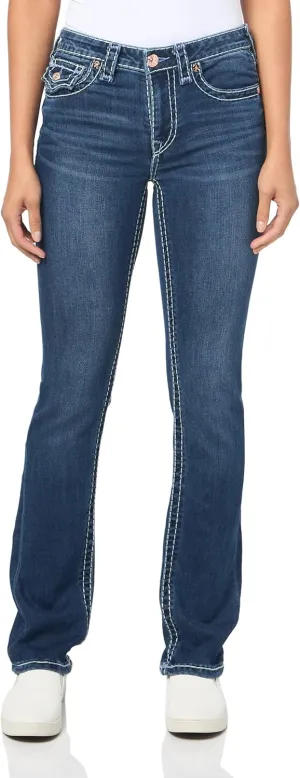 True Religion Women's Billie MID Rise Straight Super T​