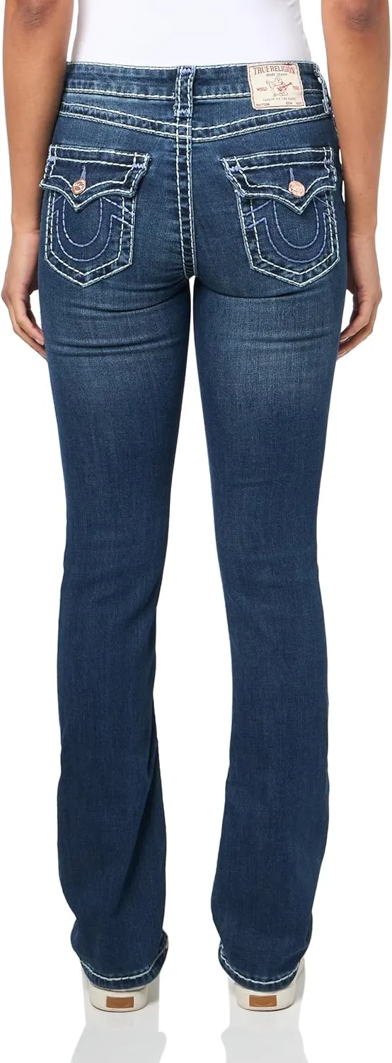 True Religion Women's Billie MID Rise Straight Super T​