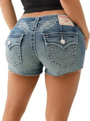 True Religion Women's Wing HS Joey LR Cut Off Flap Big T​