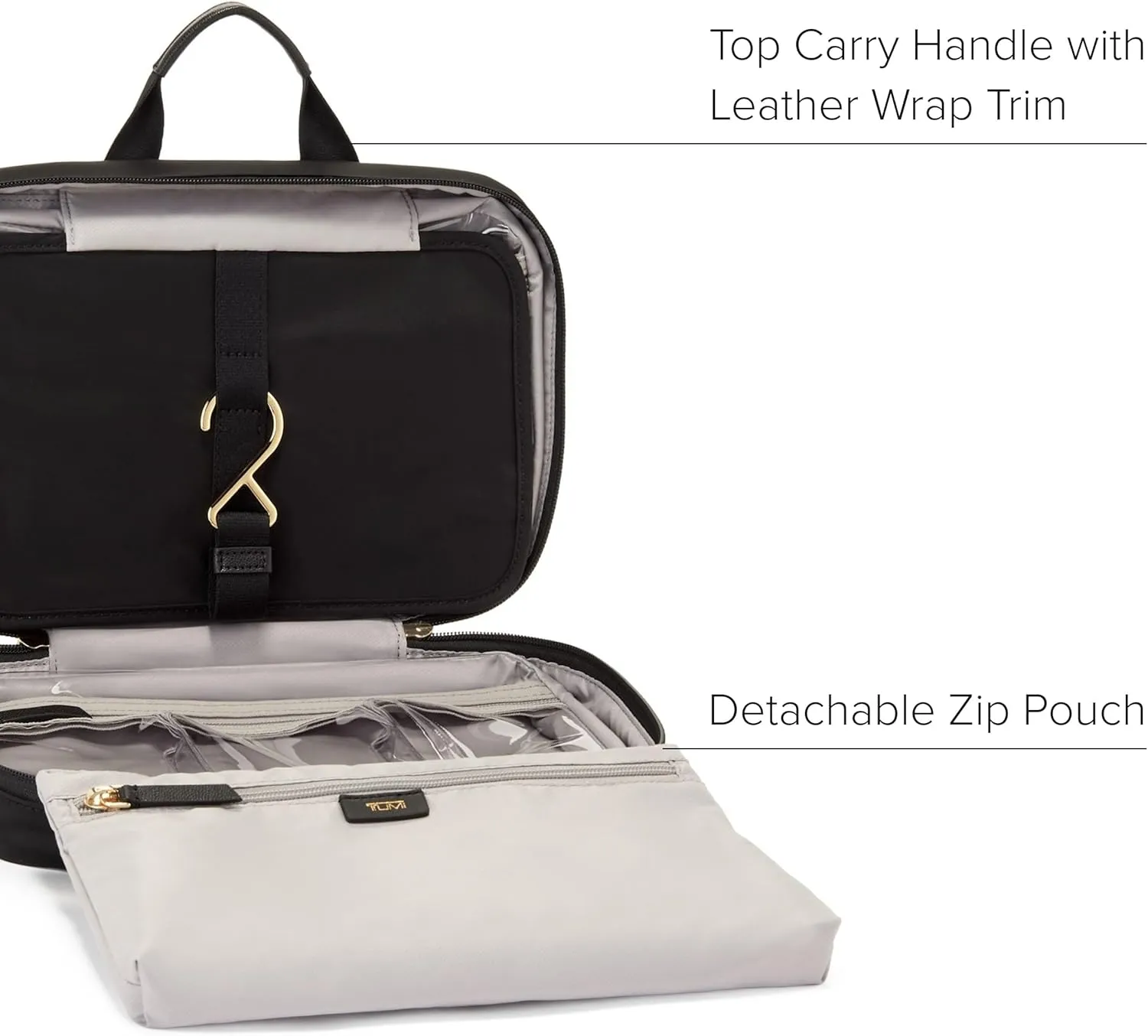 TUMI - Voyageur Madeline Cosmetic Bag - Women's Travel Makeup Toiletry Case, Lightweight with Zip Pockets and Metal Hanger