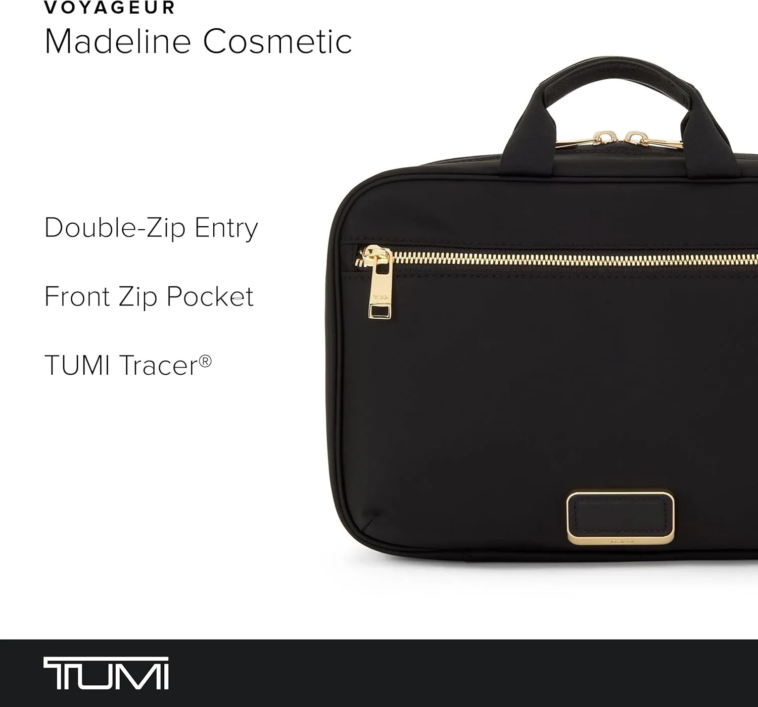TUMI - Voyageur Madeline Cosmetic Bag - Women's Travel Makeup Toiletry Case, Lightweight with Zip Pockets and Metal Hanger