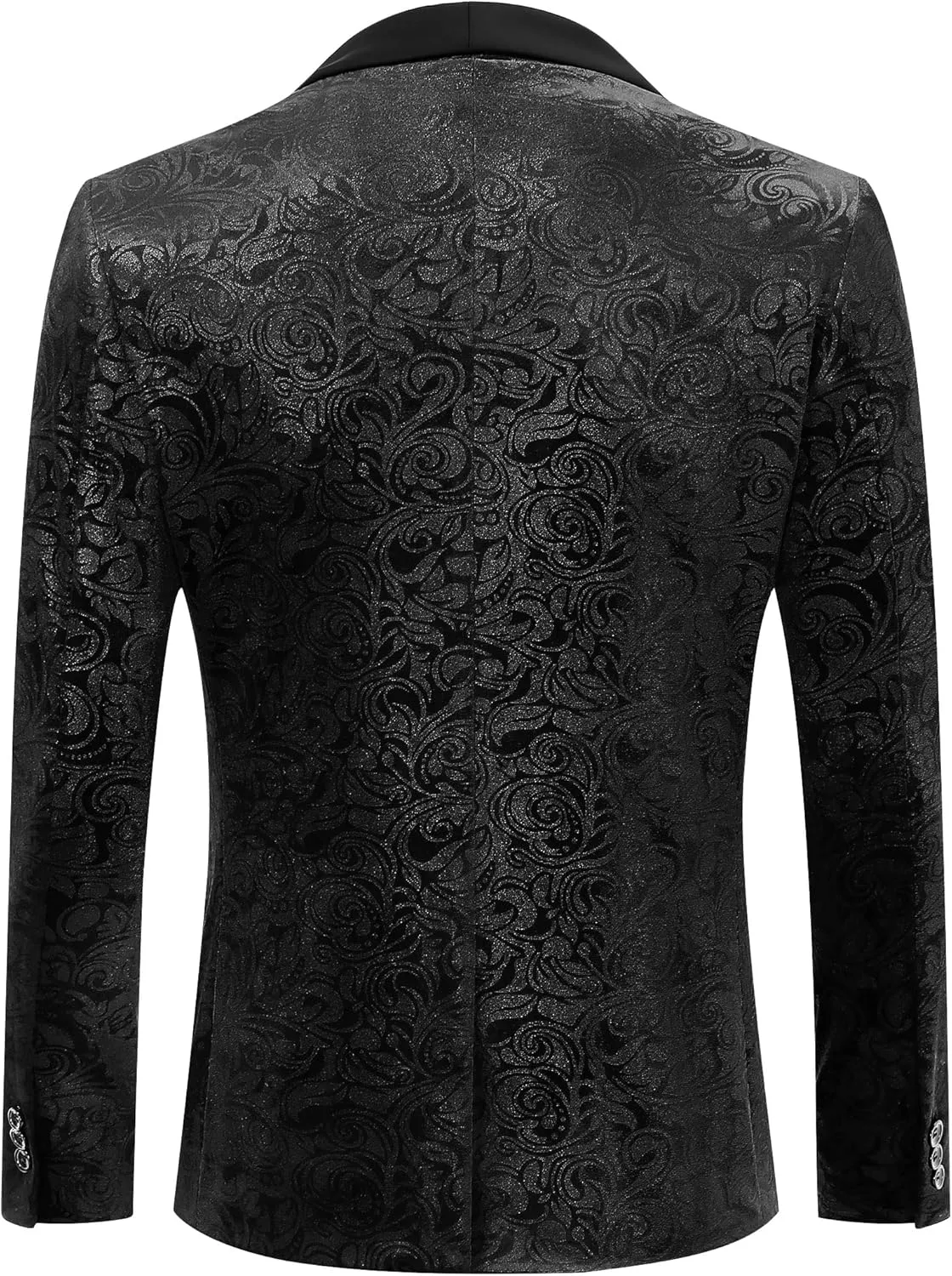 TURETRENDY Mens Floral Tuxedo Suit Jacket Stylish Dinner Blazer Jackets for Wedding Party Prom
