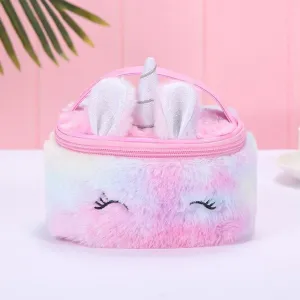 Unicorn Colorful Plush Makeup Bag