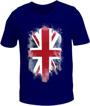 Unisex Union Jack British Flag T-Shirt Casual Summer Crewneck Short Sleeve St Georges Day T Shirts Basic Cotton Tshirts