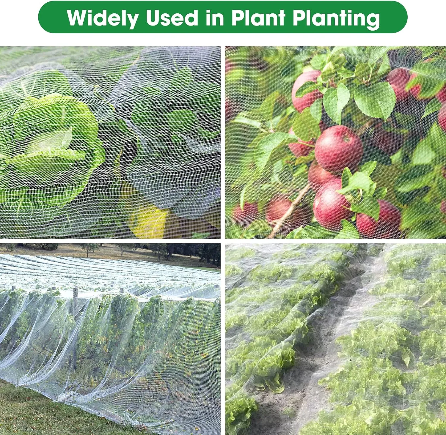 Unves Garden Netting, 10 x 30 Ft Garden Mesh Mosquito Netting, Reusable Plant Cover Bug Insect Brid Net for Protecting Vegetables Fruits Trees Flowers Blueberries Tomatoes