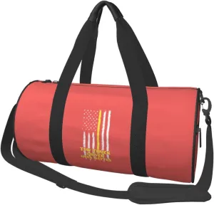 Usa Thin Yellow Line Flag Tow Truck Driver Duffel Bag Gym Bag Travel Sports Tote Large Foldable Beach Swim Yoga75
