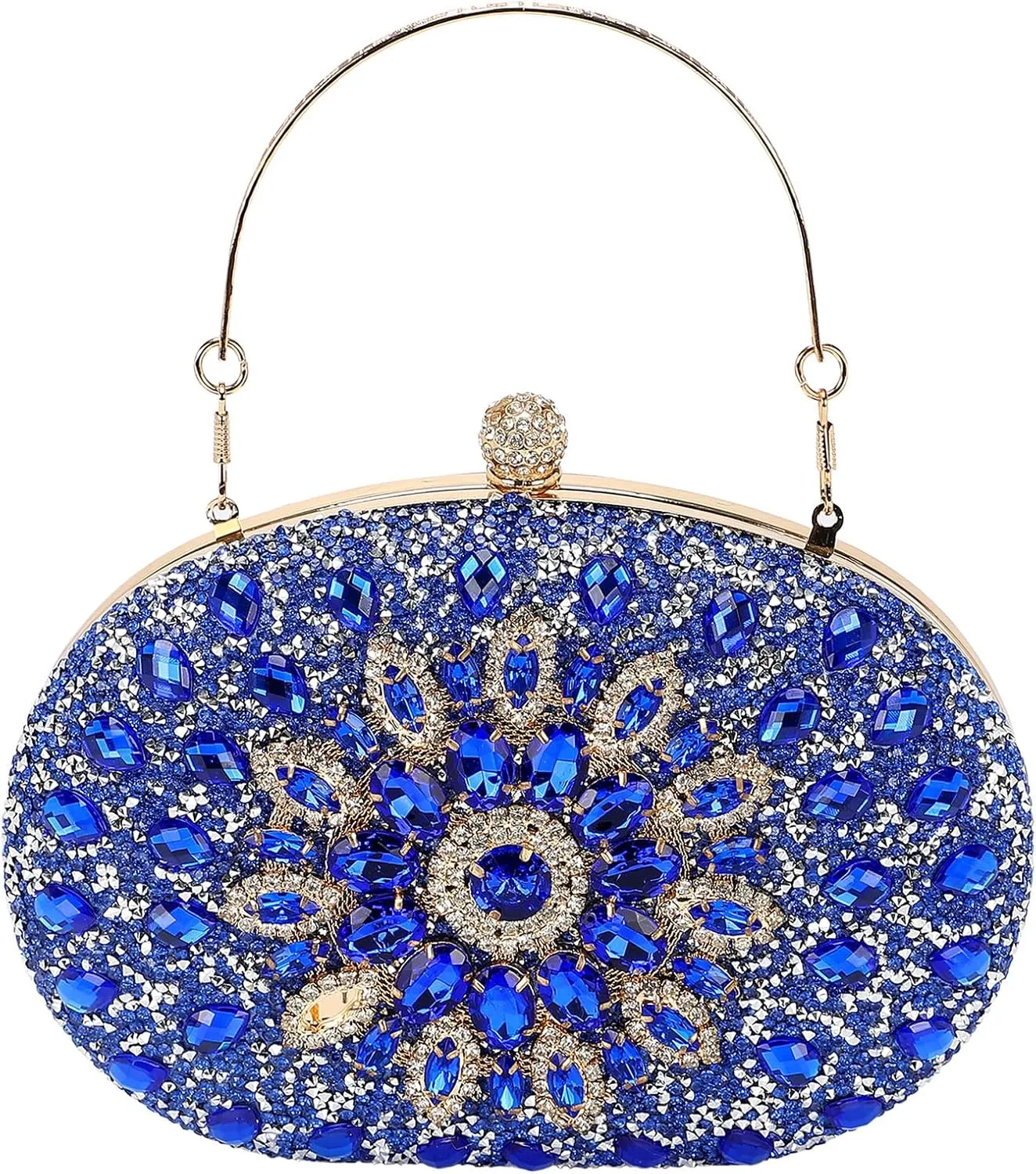 uxcell Evening Bags for Women, Sparkly Crystal Rhinestone Clutch Purse with Chain Strap Shoulder Bag Handbag