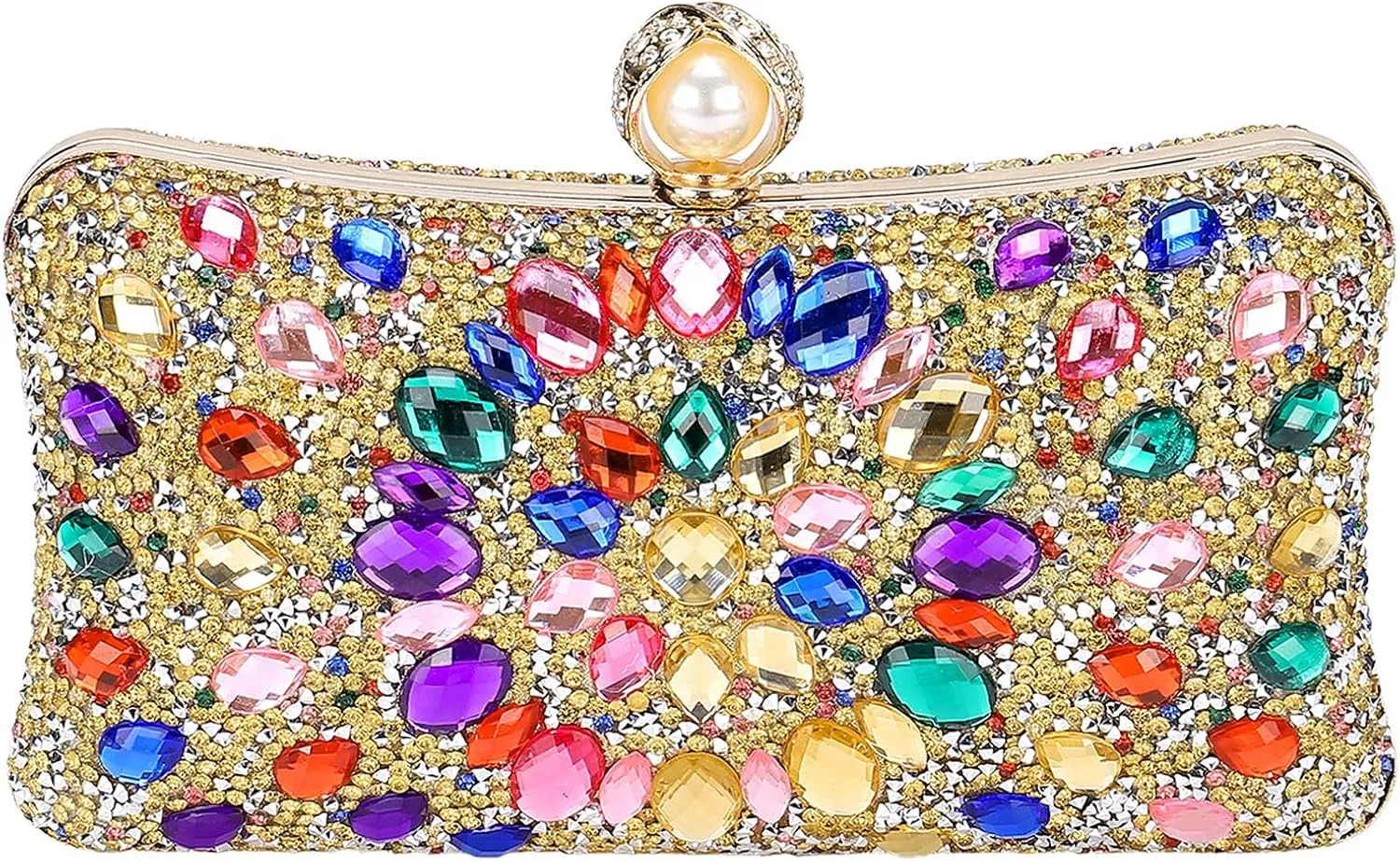 uxcell Evening Bags for Women, Sparkly Crystal Rhinestone Clutch Purse with Chain Strap Shoulder Bag