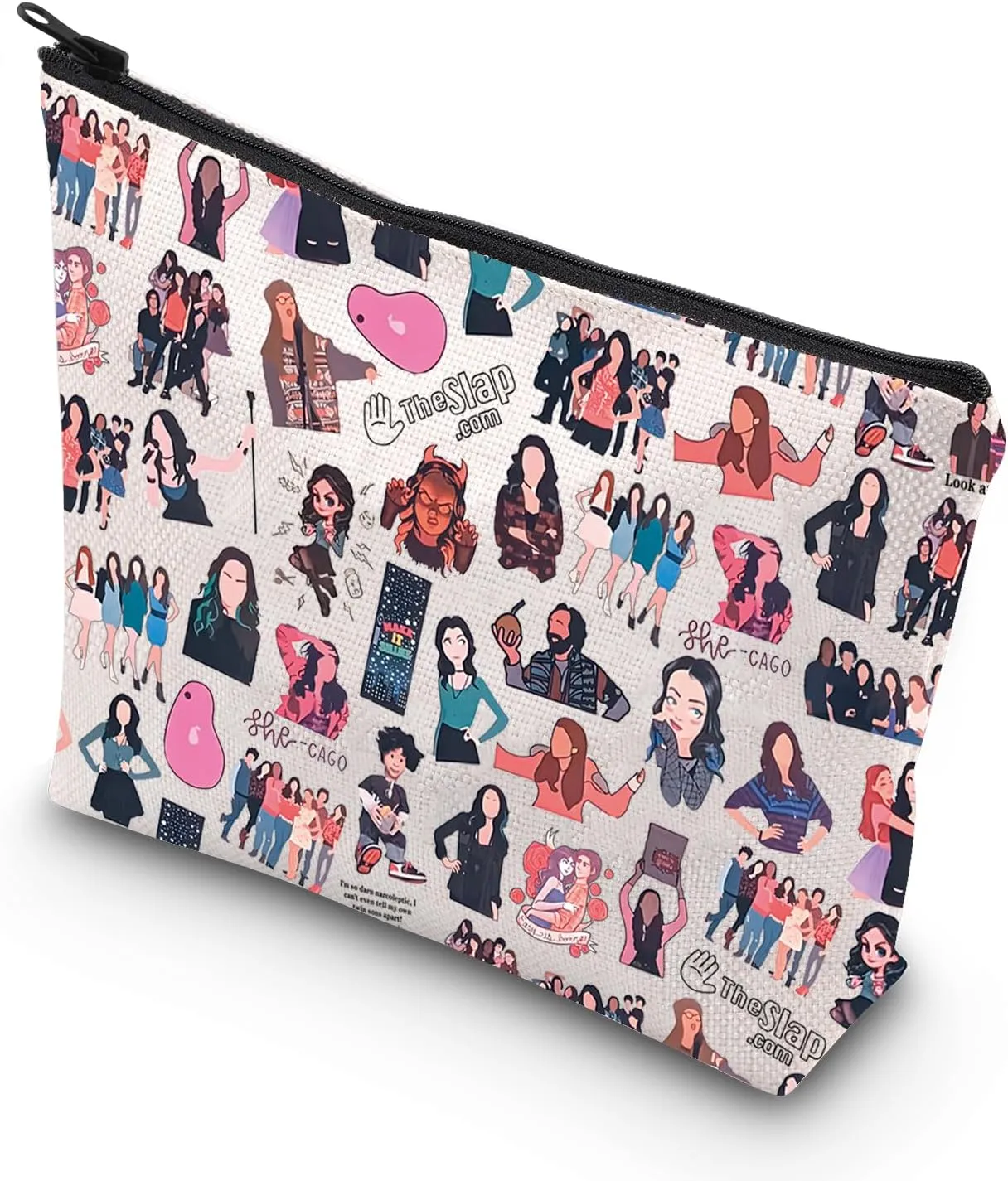 VAMSII Stay Victorious Cosmetic Bag I'm So Darn Narcoleptic Superhero Toiletry Bag Teen Sitcom Lover Gift (Slap)