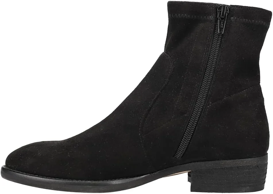 VANELi Womens Henson Round Toe Zippered Casual Boots Ankle Low Heel 1-2" - Black