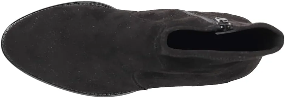 VANELi Womens Henson Round Toe Zippered Casual Boots Ankle Low Heel 1-2" - Black