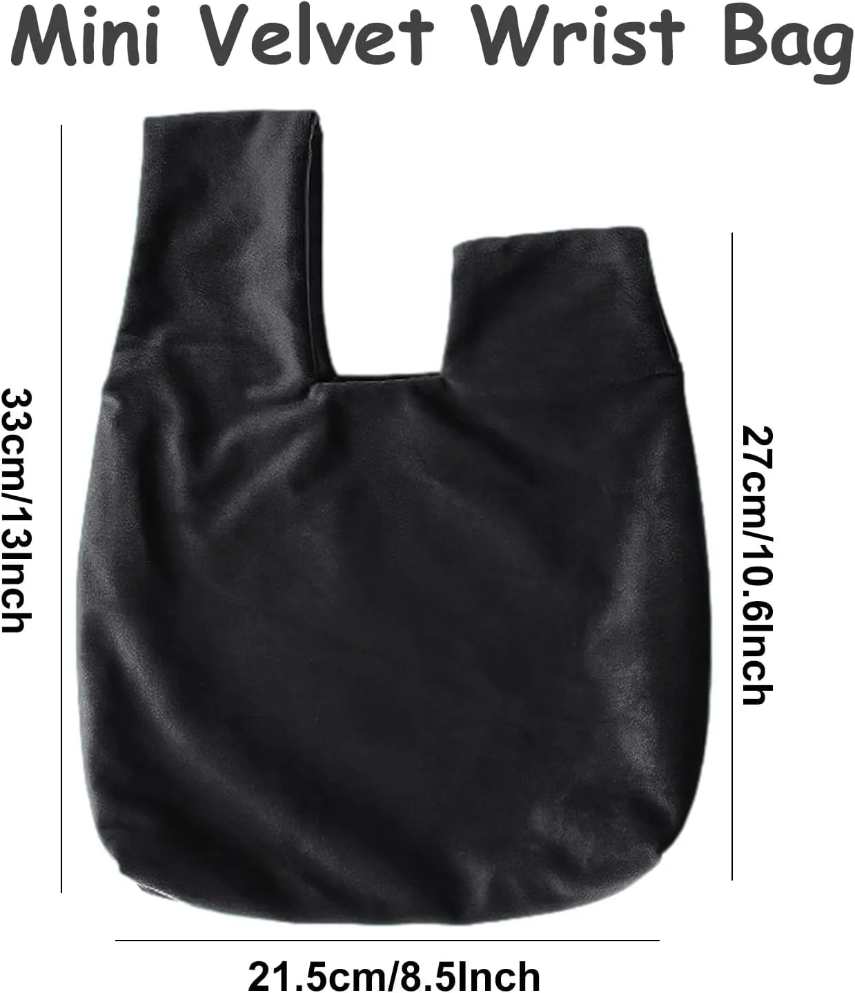 Velvet Wristlet Purse for Women Elegant Clutch Evening Bag Wrist Bag Sleeve-Knot-Pouch(Very Small Size)
