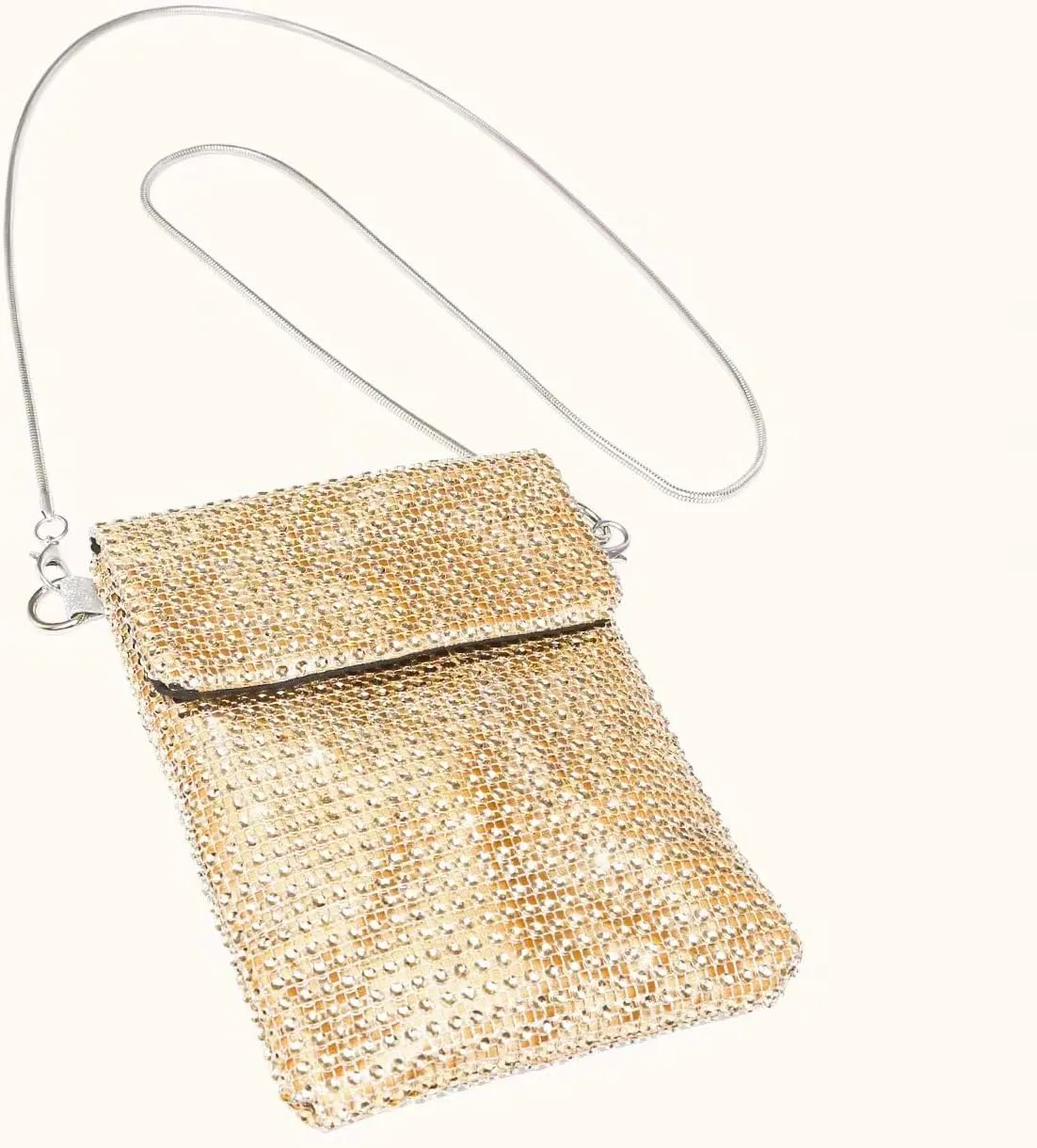 Verdusa Women's Crossbody Bag Glitter Rhinestone Evening Bag Purse Sequin Wedding Handbag