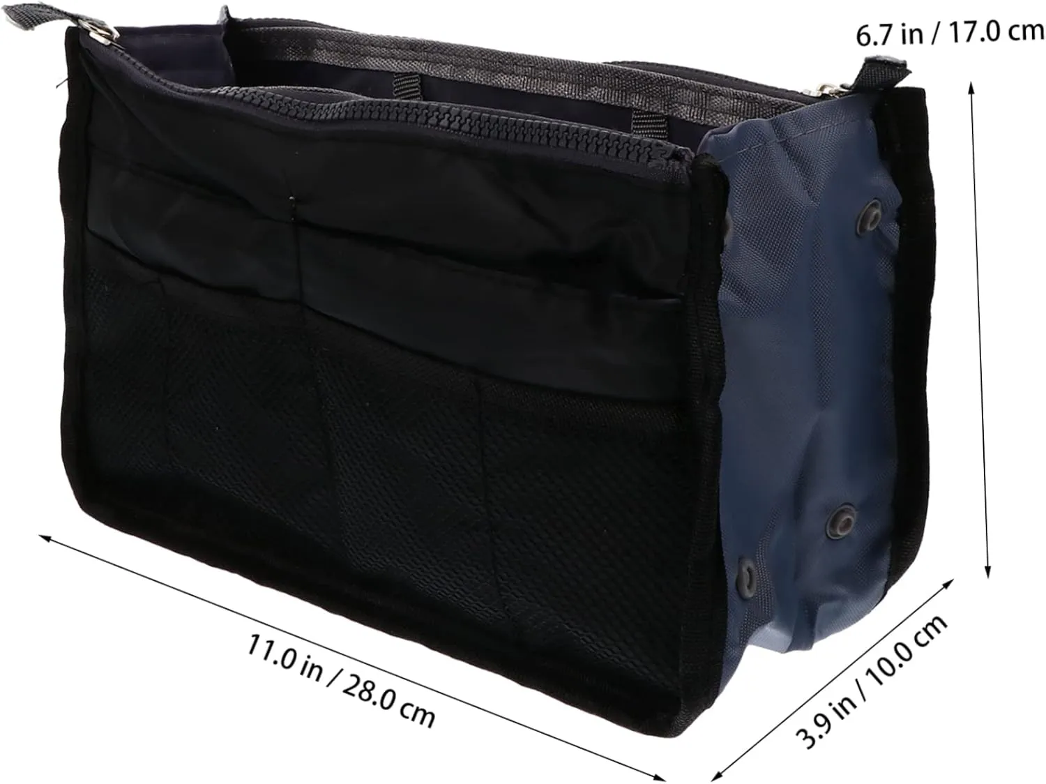 VICASKY 1 PC Handbag Liner Compact Purse Liner Cosmetic Storage Large Capacity Storage Bag Large Bag Travel Size Toiletries Bag Stylish Travel Bag Tote Toiletry Big Nylon Black