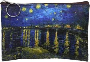 Vincent Van Gogh Vinyl Wallet Coin Purse (Starry Night over the Rhone)
