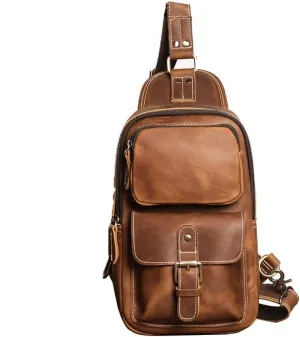 Vintage Chest Bag Outdoor Sports Large Capacity Crossbody Bag Men's Bag