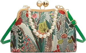 Vintage Embroidered Flower Handbag - Elegant Bohemian Crossbody Purse, Perfect for Parties, Weddings, and Daily Use
