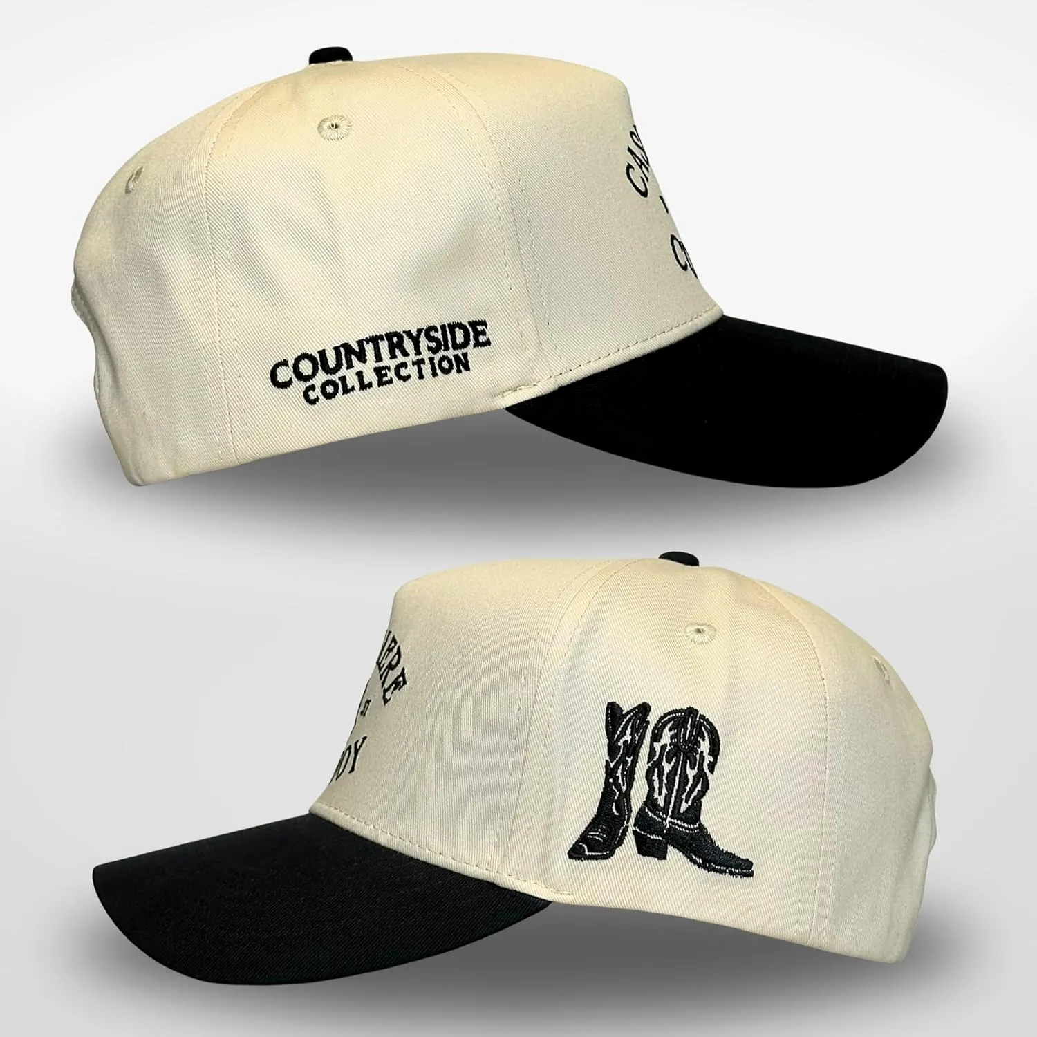Vintage Western Trucker Hat | Men & Women | Country Cute Caps for Cowgirls Cowboys | Camo Denim Embroidered Cotton | Snapback
