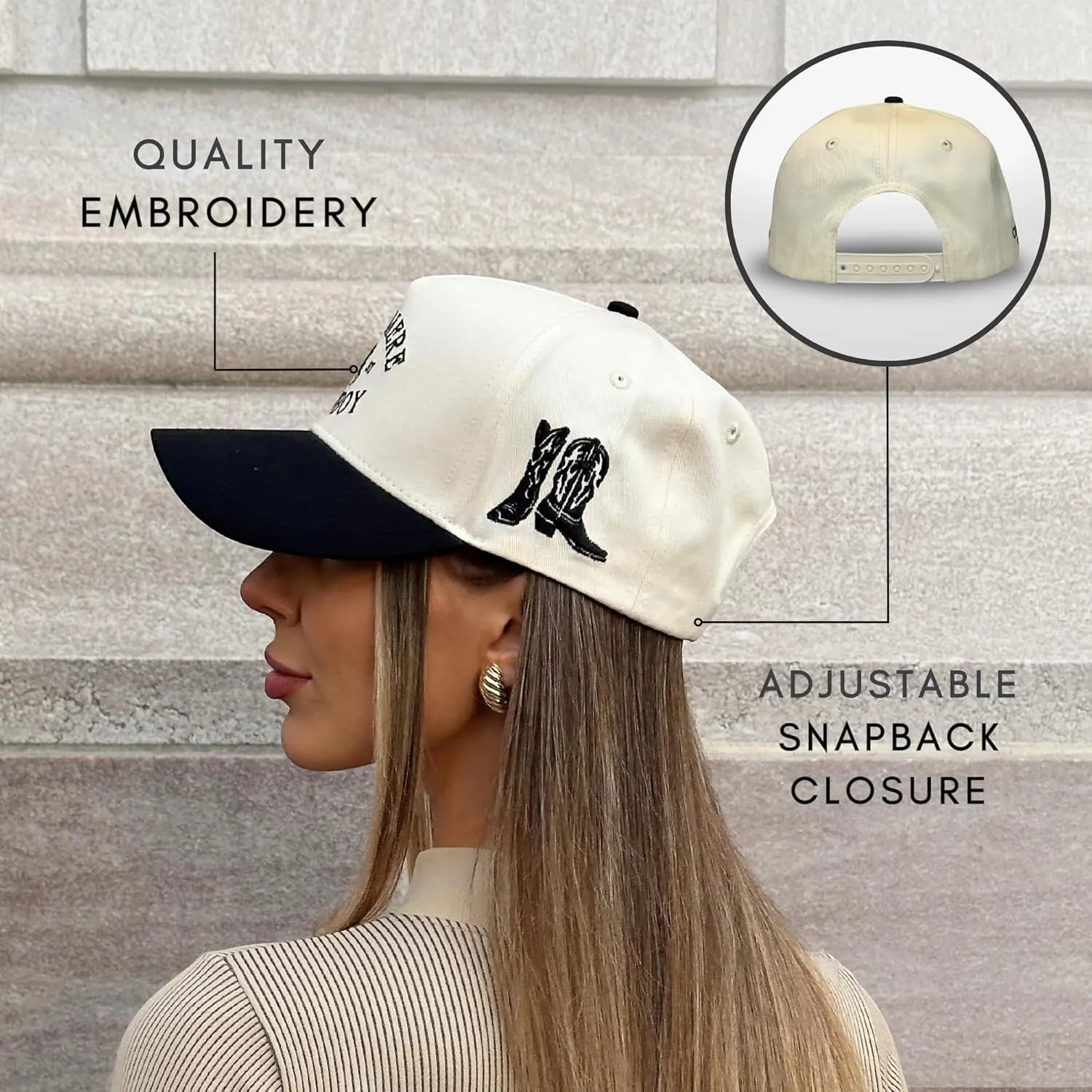 Vintage Western Trucker Hat | Men & Women | Country Cute Caps for Cowgirls Cowboys | Camo Denim Embroidered Cotton | Snapback