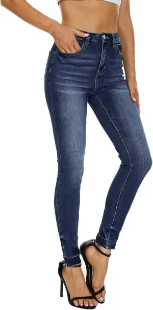 VIPONES Women Jeans High Waisted Skinny Stretchy Soft Slim Fit Distressed Comfy Classic Jeggings Denim Pants