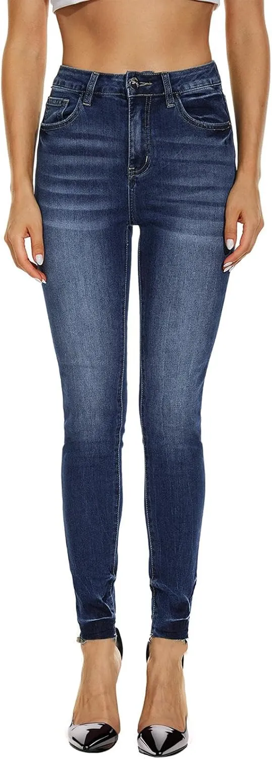 VIPONES Women Jeans High Waisted Skinny Stretchy Soft Slim Fit Distressed Comfy Classic Jeggings Denim Pants