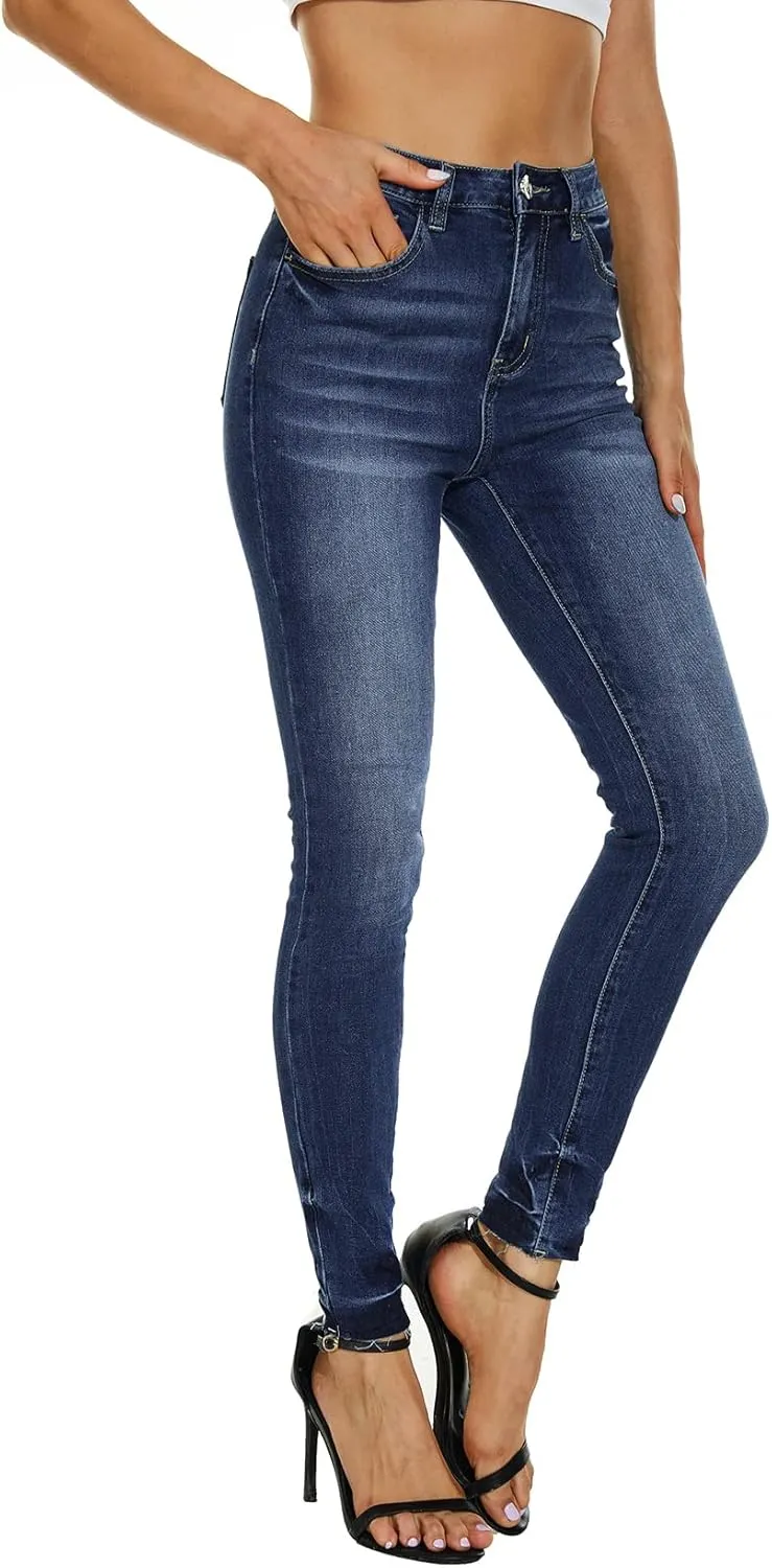 VIPONES Women Jeans High Waisted Skinny Stretchy Soft Slim Fit Distressed Comfy Classic Jeggings Denim Pants