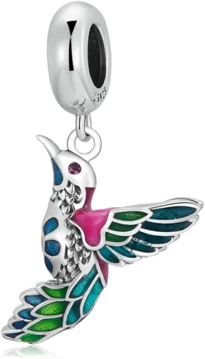 VOROCO Butterfly Dragonfly Cat Charm for Bracelet Cute Animal Collection Bead & Charm for Women Girls 925 Sterling Silver Pendant & Dangle Charm Jewelry for Bracelet and Necklace