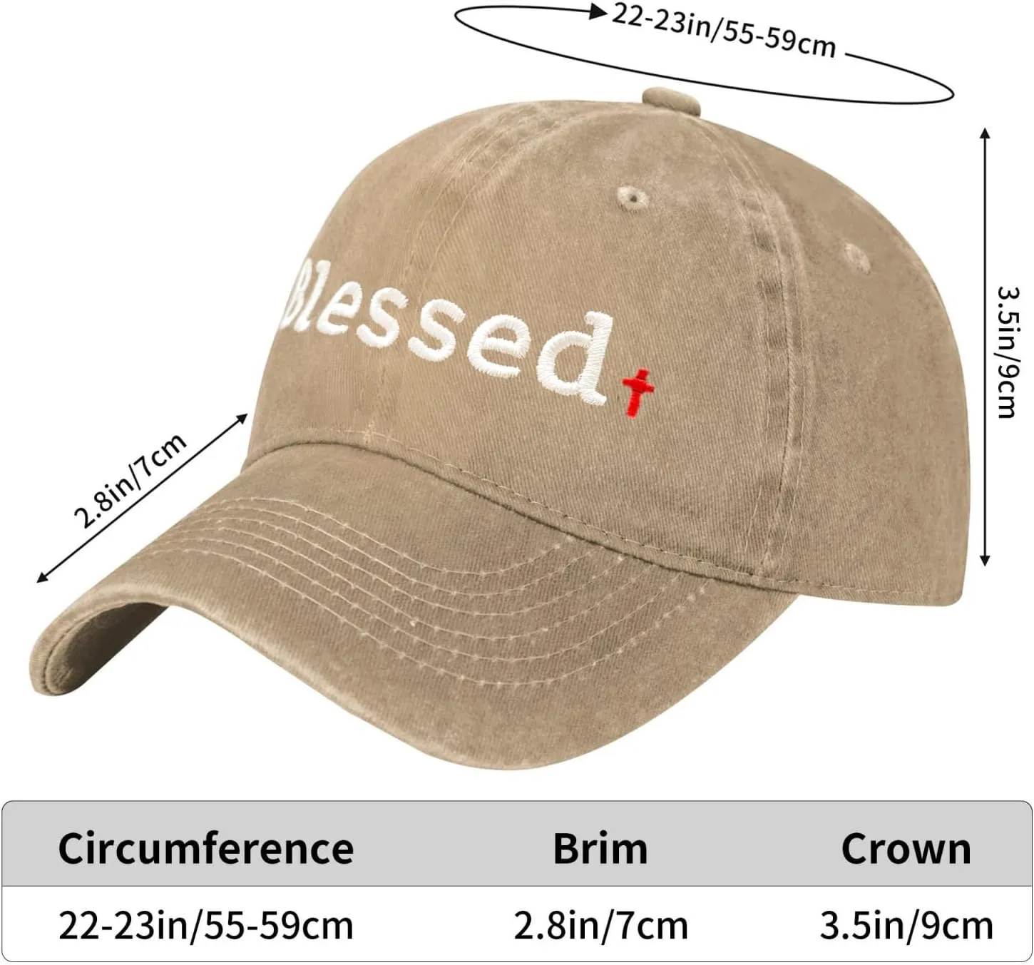 Walk with Jesus Embroidered Baseball Cap Vintage Adjustable Washed Cotton Christian Hat for Men Women,Black