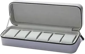 Watch Box Organizer Watch Display Box with 6 Grid Jewelry Collection Boxes Watch Organizer Large Capacity Watch Holder watch case