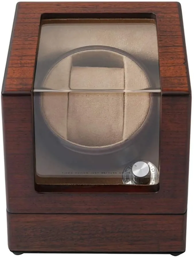 Watch Winder for Watches Watch Winder Dust-Proof Box Wood Automatic Single Watch Winding Display Box Case Elegant Beautiful, 5 Rotation Modes, Quiet Motor Watch Winder Watch Storag