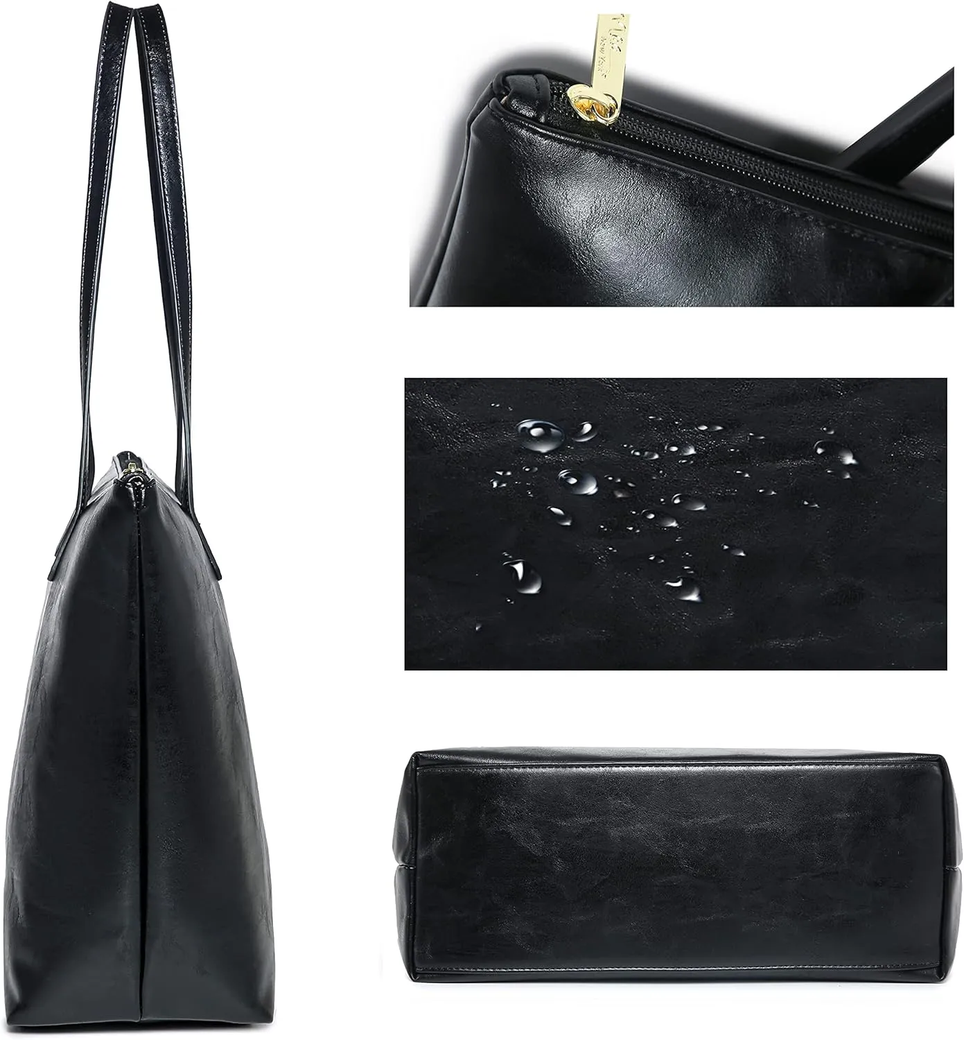 Water Resistance Light Weight Leather Tote Bag Big Capacity Handbag Shoulder Bag