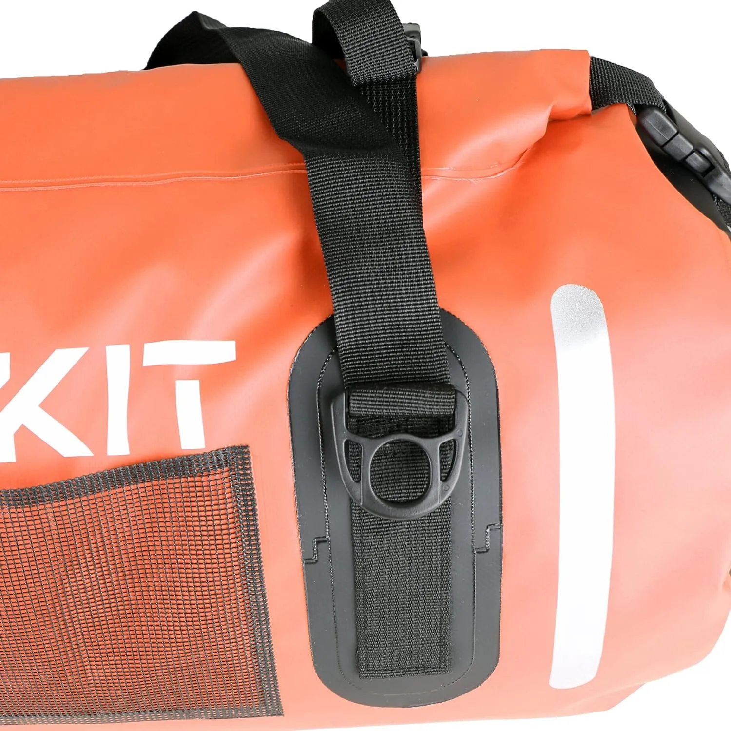 Waterproof Duffle Bag Travel Dry Bag 500D PVC for Motorcycle Tail Kayaking Rafting Boating Swimming Camping Hiking Beach Fishing (Orange, 60L)