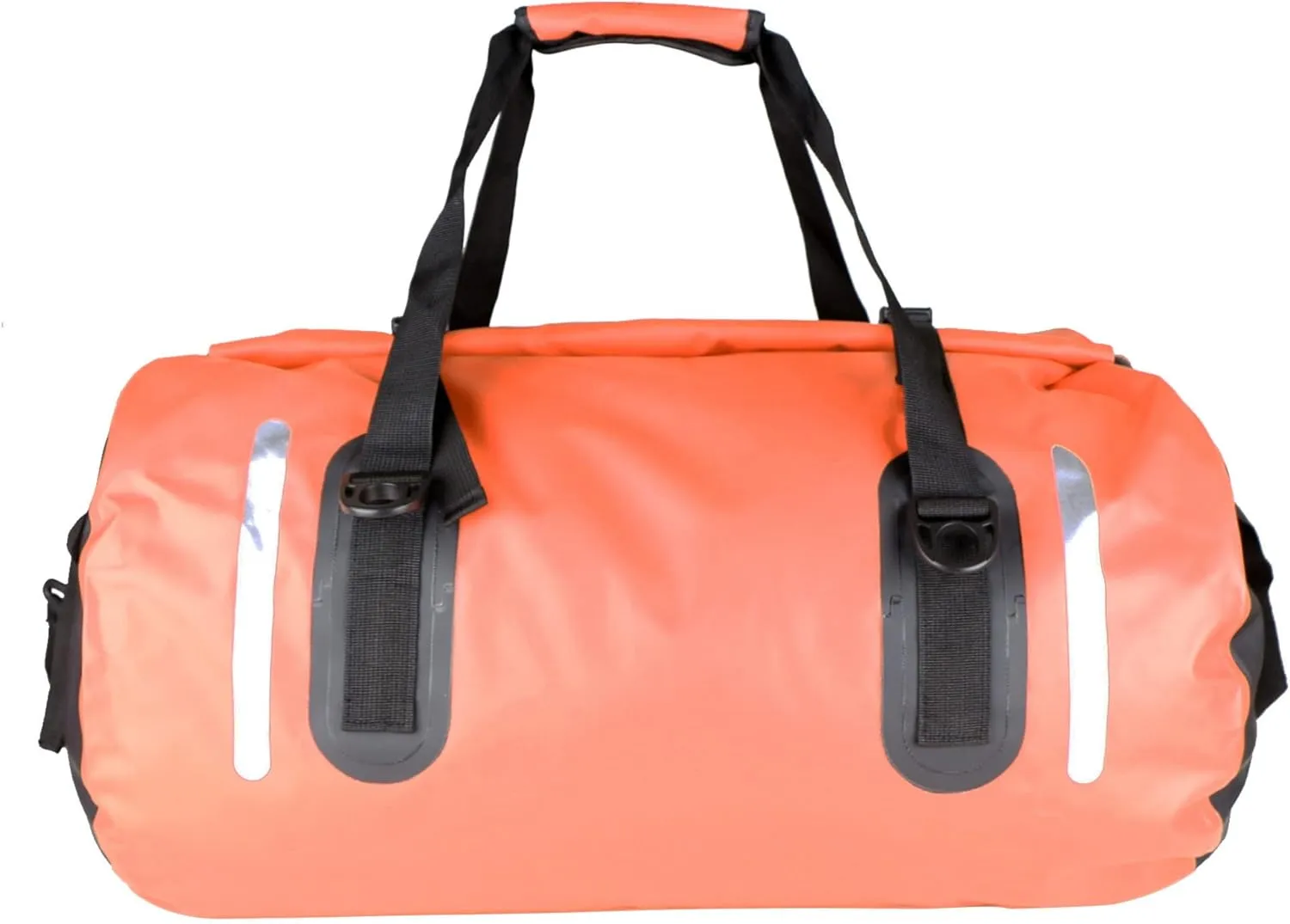 Waterproof Duffle Bag Travel Dry Bag 500D PVC for Motorcycle Tail Kayaking Rafting Boating Swimming Camping Hiking Beach Fishing (Orange, 60L)